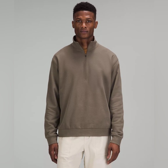 lululemon athletica Other - Lululemon french terry oversized half zip/ brown / L